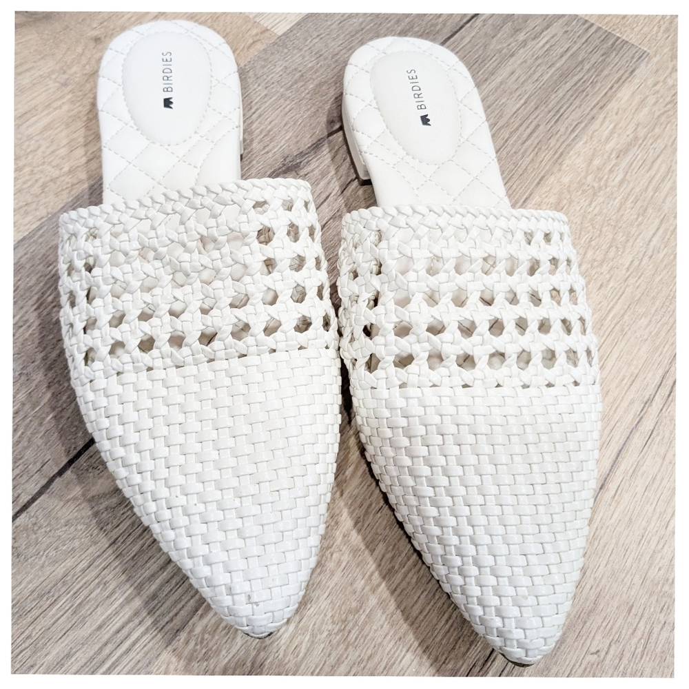 Birdies Woven Pointed Toe Mule